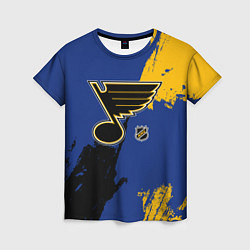 Женская футболка Сент Луис Блюз - брызги красок
