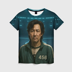 Футболка женская Игрок 456 грустный - Игра в кальмара, цвет: 3D-принт