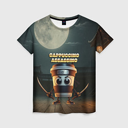 Женская футболка Cappuccino Assassino мем
