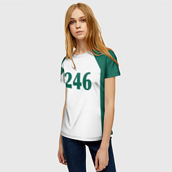 Футболка женская Как в Игре в кальмара у игрока 246, цвет: 3D-принт — фото 2