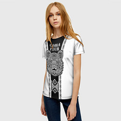 Футболка женская Слава Руси, цвет: 3D-принт — фото 2