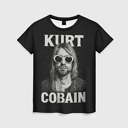 Футболка женская Курт Кобейн - гранж-арт, цвет: 3D-принт