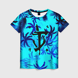 Футболка женская Doom неоновые тропики, цвет: 3D-принт