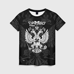 Футболка женская Самбо с гербом России, цвет: 3D-принт