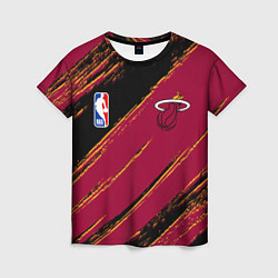 Футболка женская Майами Хит - цвета команды, цвет: 3D-принт