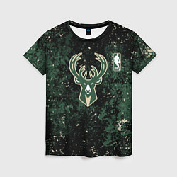 Футболка женская Милуоки Бакс - баскетбол, цвет: 3D-принт