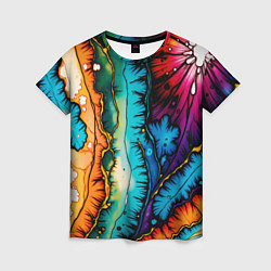 Женская футболка Разноцветный узор