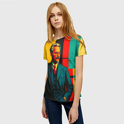 Футболка женская Лев Троцкий поп-арт, цвет: 3D-принт — фото 2