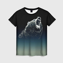 Футболка женская Бурый в гневе - градиент, цвет: 3D-принт