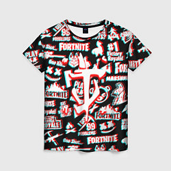 Футболка женская Doom x fortnite glitch, цвет: 3D-принт
