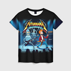 Футболка женская Rock group Futurama - ai art fantasy, цвет: 3D-принт