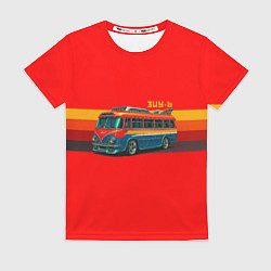 Футболка женская Ретро автобус ЗИУ-6, цвет: 3D-принт