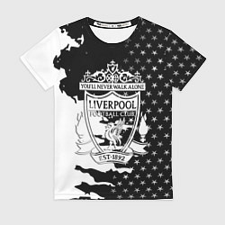 Футболка женская Liverpool текстура спорт, цвет: 3D-принт