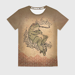 Футболка женская Лягушка с трубкой, цвет: 3D-принт