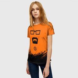 Футболка женская Халф лайф - фримен, цвет: 3D-принт — фото 2