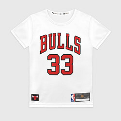 Женская футболка NBA Bulls 33 Pippen