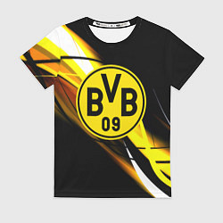 Футболка женская Borussia спортивная геометрия, цвет: 3D-принт