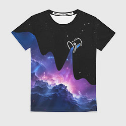 Футболка женская Потеки космической краски, цвет: 3D-принт