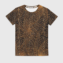 Футболка женская Золотая сеть, цвет: 3D-принт