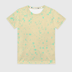 Женская футболка Color beige turquoise