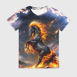 Футболка женская Огнегривый скакун, цвет: 3D-принт