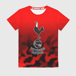 Футболка женская Тоттенхэм Хотспур камуфляж красный, цвет: 3D-принт