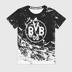 Футболка женская Borussia белые краски, цвет: 3D-принт