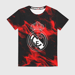 Футболка женская Real Madrid красный огонь, цвет: 3D-принт