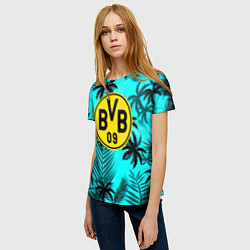 Футболка женская Borussia неоновые тропики гта, цвет: 3D-принт — фото 2