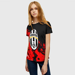 Футболка женская Juventus кераски текстура, цвет: 3D-принт — фото 2