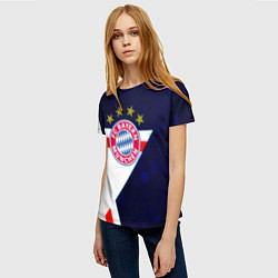Футболка женская Бавария звезды геометрия, цвет: 3D-принт — фото 2