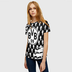 Футболка женская Borussia люди краски, цвет: 3D-принт — фото 2