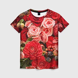 Женская футболка Ассорти из цветов