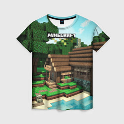 Женская футболка Minecraft House