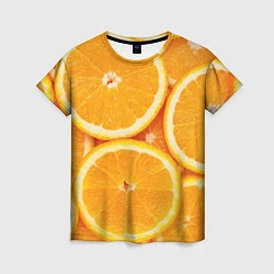 Футболка женская Апельсин, цвет: 3D-принт