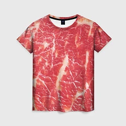 Женская футболка Мясо