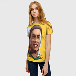 Футболка женская Ronaldinho Art, цвет: 3D-принт — фото 2