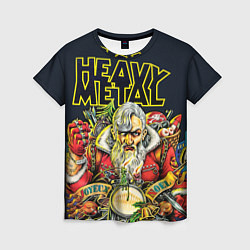 Женская футболка Heavy Metal Santa