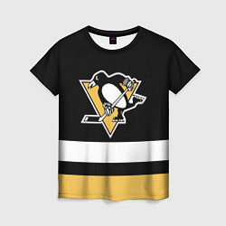 Футболка женская Pittsburgh Penguins: Black, цвет: 3D-принт