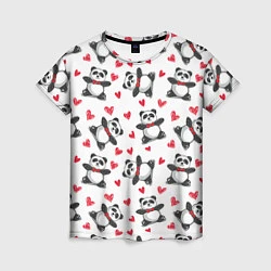 Женская футболка Любимые панды