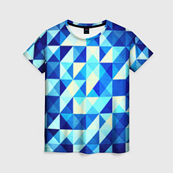 Женская футболка Синяя геометрия