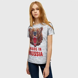 Футболка женская Bear: Made in Russia, цвет: 3D-принт — фото 2