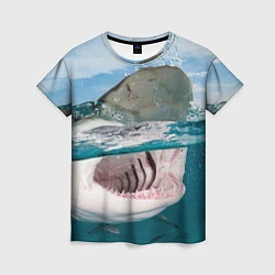 Женская футболка Хищная акула