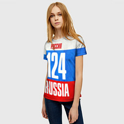 Футболка женская Russia: from 124, цвет: 3D-принт — фото 2