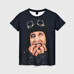 Женская футболка Mаrilyn Manson: Biker