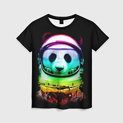 Женская футболка Панда космонавт