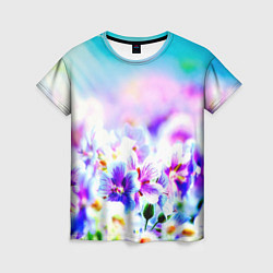 Женская футболка Цветочное поле