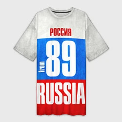 Женская длинная футболка Russia: from 89