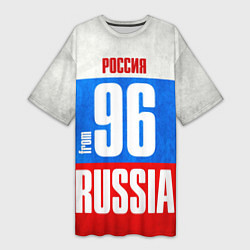 Женская длинная футболка Russia: from 96