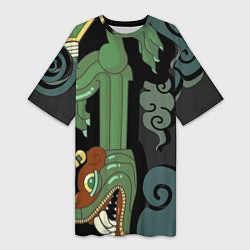 Женская длинная футболка Cs:go - Fire Serpent Огненный змей